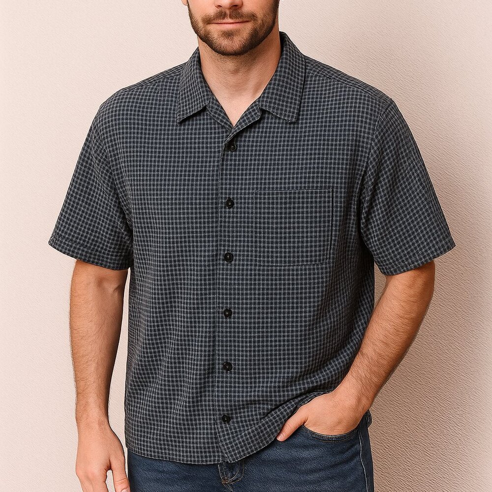 J. Ferrar Men’s Short Sleeve‎ Button-Down Shirt - L